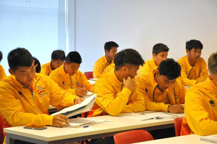 Players studying