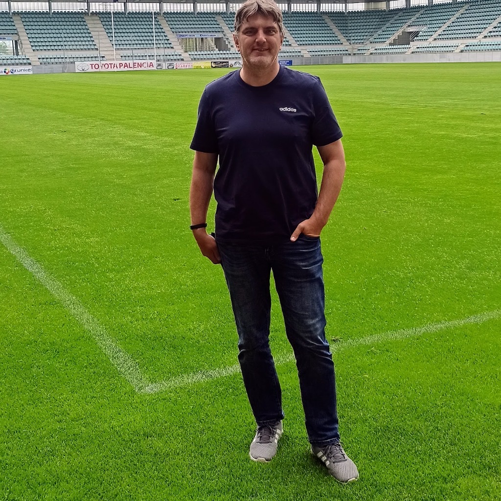 Vladislav Zablockis on the pitch at Estadio Nueva Balastera